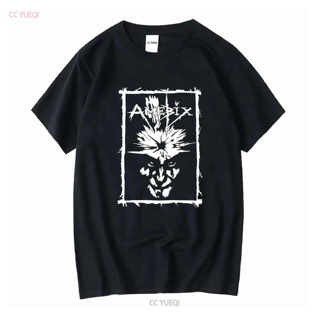 AMEBIX T shirt long or short sleeves vintage Washed Top For Everyday Wear graphic Stretched Casual streetwear Slightly fashion