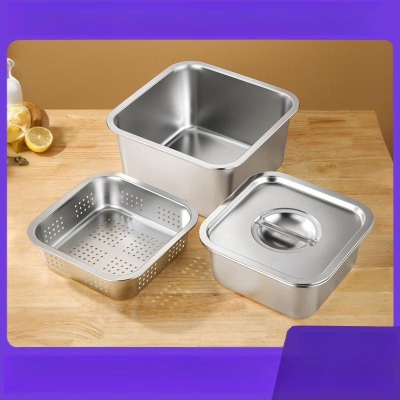 UOSUUOSU Square Stainless Steel Household Basin