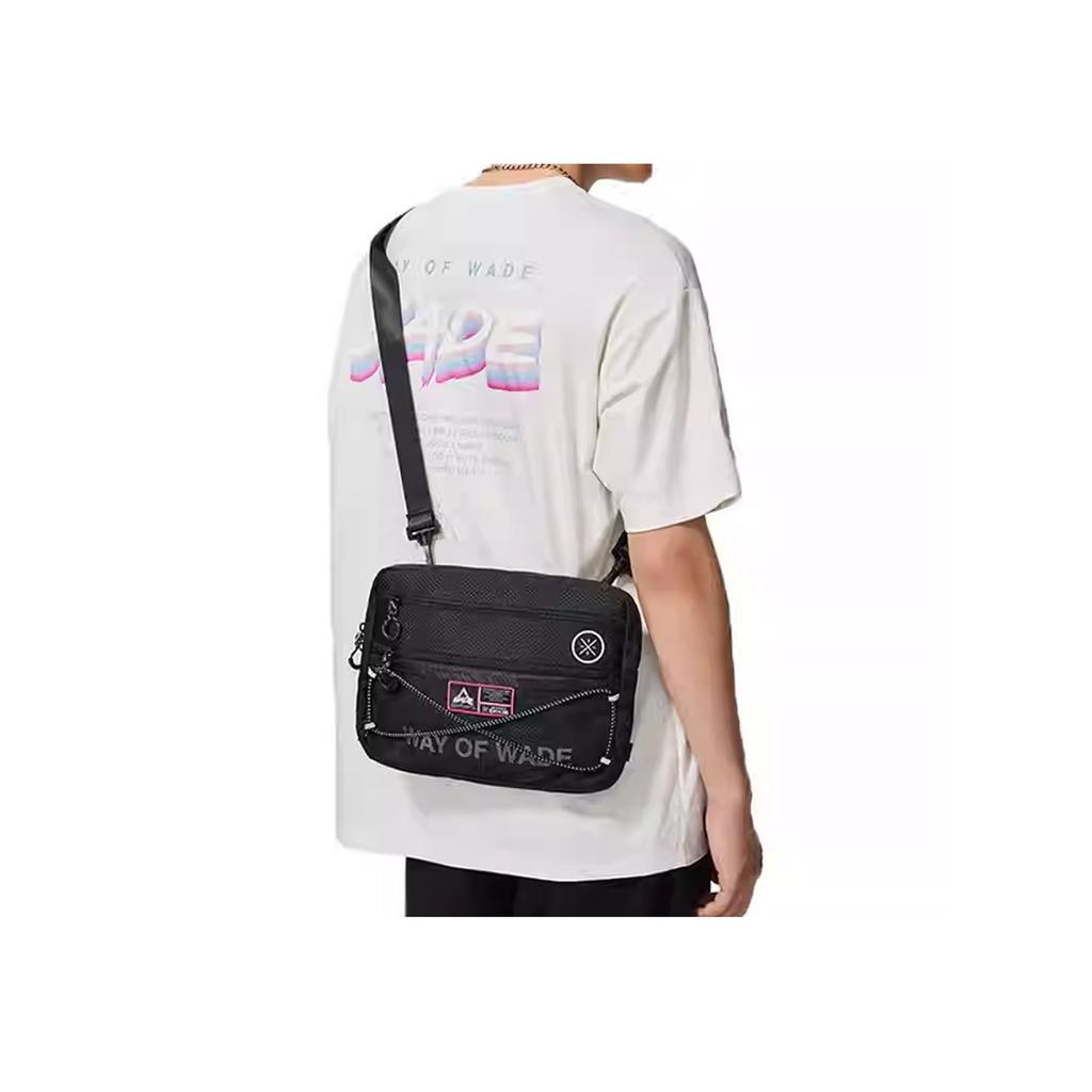 New LiNing Fabric Shoulder Bag, Crossbody Bag Regular Unisex Black ABDS393-1