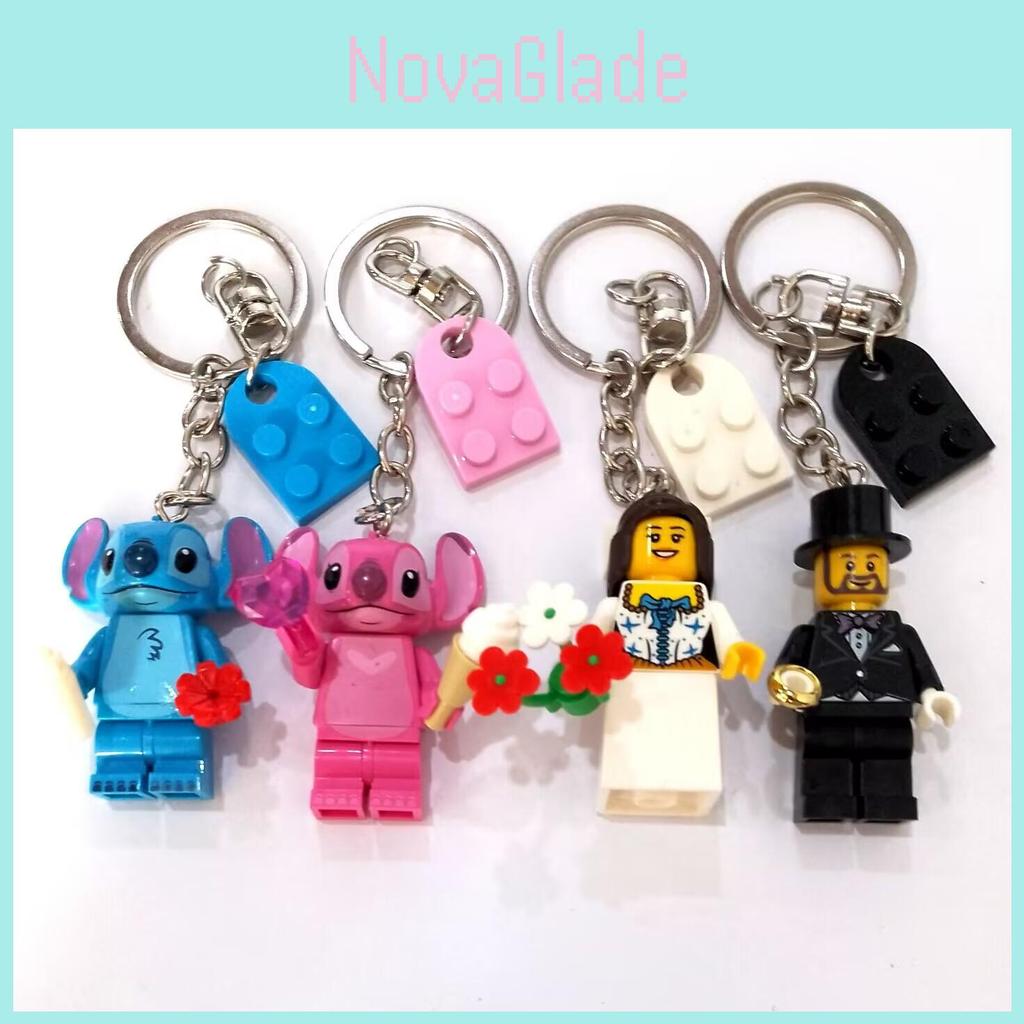 Stitch Plastic Block Keychain Diy Kit For Children And Couples Gift Collectible Accessory