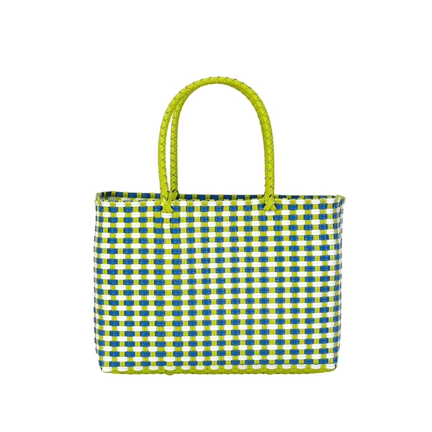 

Плетеная сумка Zhicheng Hanbai Mercado, привлекательная смешанная расцветка, желтая, 30 см Ш x 13 см Г x 21 см В (Высота ручки 15 см), Номер продукта: 108118