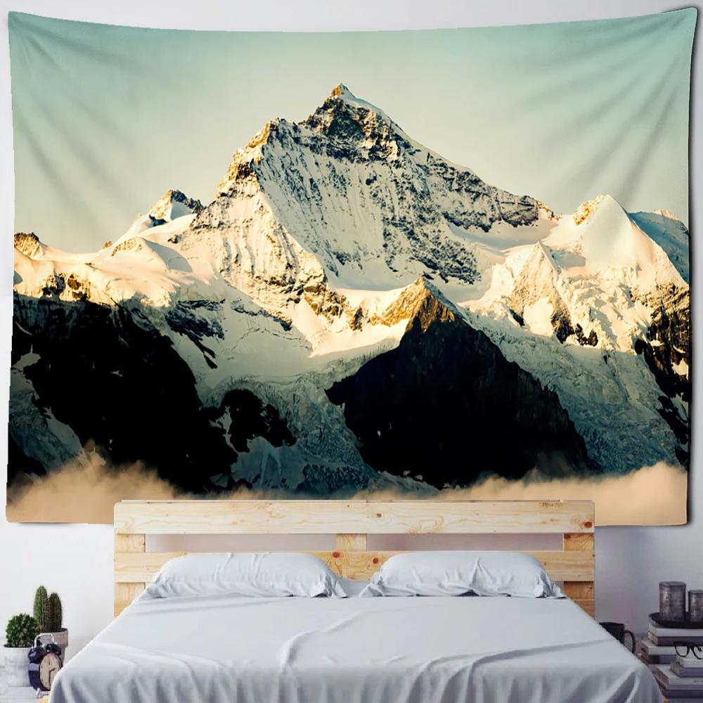 Mountain And River Impression Painting Tapestry Wall Hanging Psychedelic Hills Natural Scenery Witchcraft Hippie Home Decor