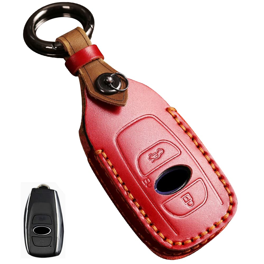 

[LETINGFAR] Subaru Key Case, Genuine Leather, Subaru Smart Key Case, Key Holder, Subaru Key SUBARU-LEA-3JUAN-B050-25 червоний