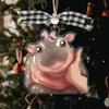 Cartoon Christmas Baby Hippo Ornament Mini Hippo Christmas Tree Decorations  Bedroom Decor