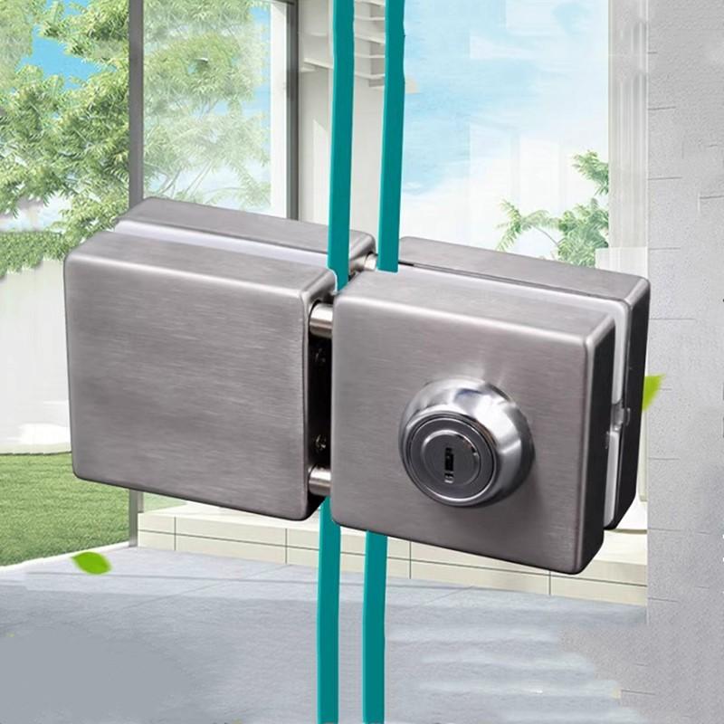 304 Stainless Steel Glass Door Lock Frameless Glass Floor Lock Latch Store Security Door Locks Office Door Accessories