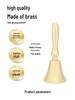 Gold Hand-Crank Brass Bells: Small & Large Vajra, Mealtime, Serving, Class, Reminder