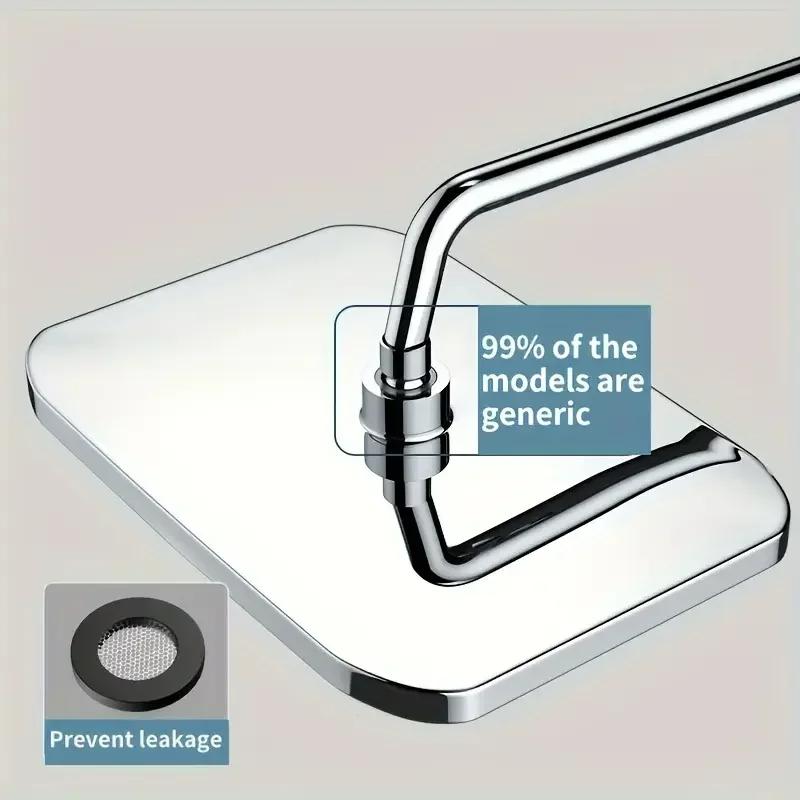 Pressurized Combination Set Shower Head Set Household Square Large Panel Universal Bathroom Large Water Shower