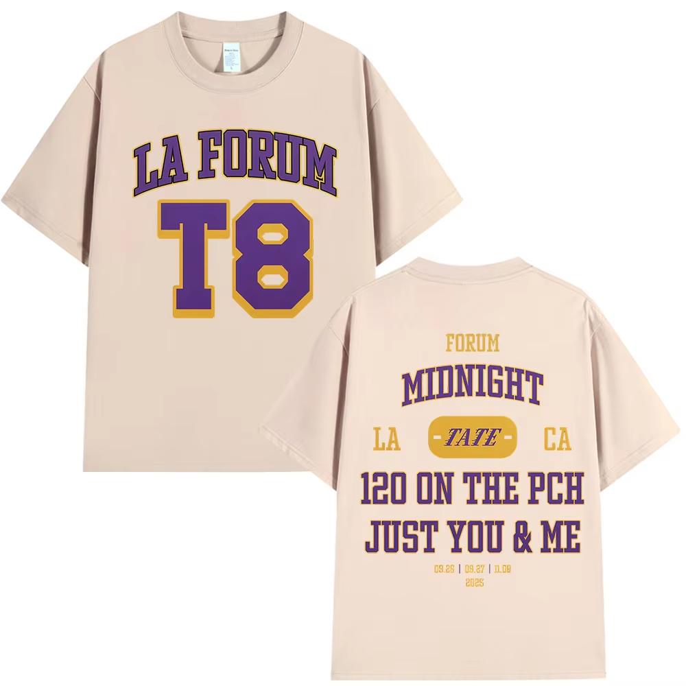Tate McRae LA Forum T8 EVENT Miss Possessive Tour T-Shirt Men Women Harajuku O-Neck Short Sleeve T Shirts Cotton Casual T-shirts