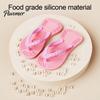 Safe Silicone Toys for Indoor Outdoor Fetch 1 Pair Flip-flop Dog Chew Toys, Funny Thong Sandal Durable Pet Toy Tartar Control Shape Puppy Teething