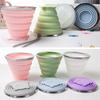220ml Folding Cup BPA FREE Food Grade Silicone Water Cup Travel Outdoor Use Camping Lightweight Telescopic Cup Coffee Cups Drinking Mug