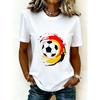 2026 Casual Women's Short-Sleeve T-Shirt with USA-Canada-Mexico World Cup Football Match Print