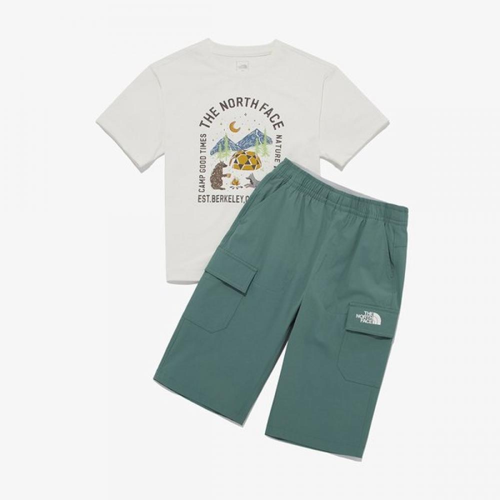 

The North Face Kids Hike Capri Crew Set White Sand Nt7ur19s WHITE SAND/160