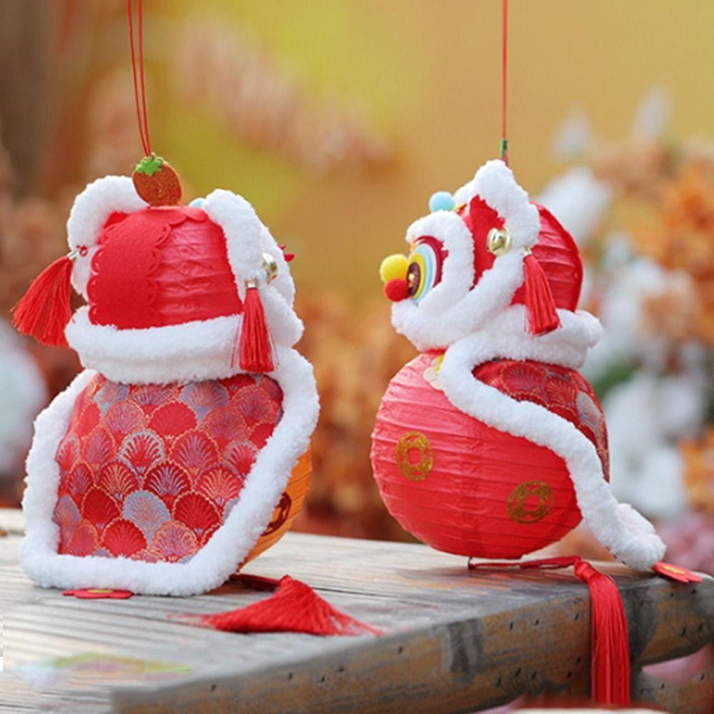 Glowing Glowing Lion Dance Lantern Chinese Style Mid-Autumn Festival Lantern  Kids Gift