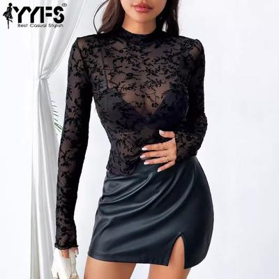 Damenmode Casual Frühling Herbst Einfarbig Druck Langarm Stehkragen Blusen & Hemden