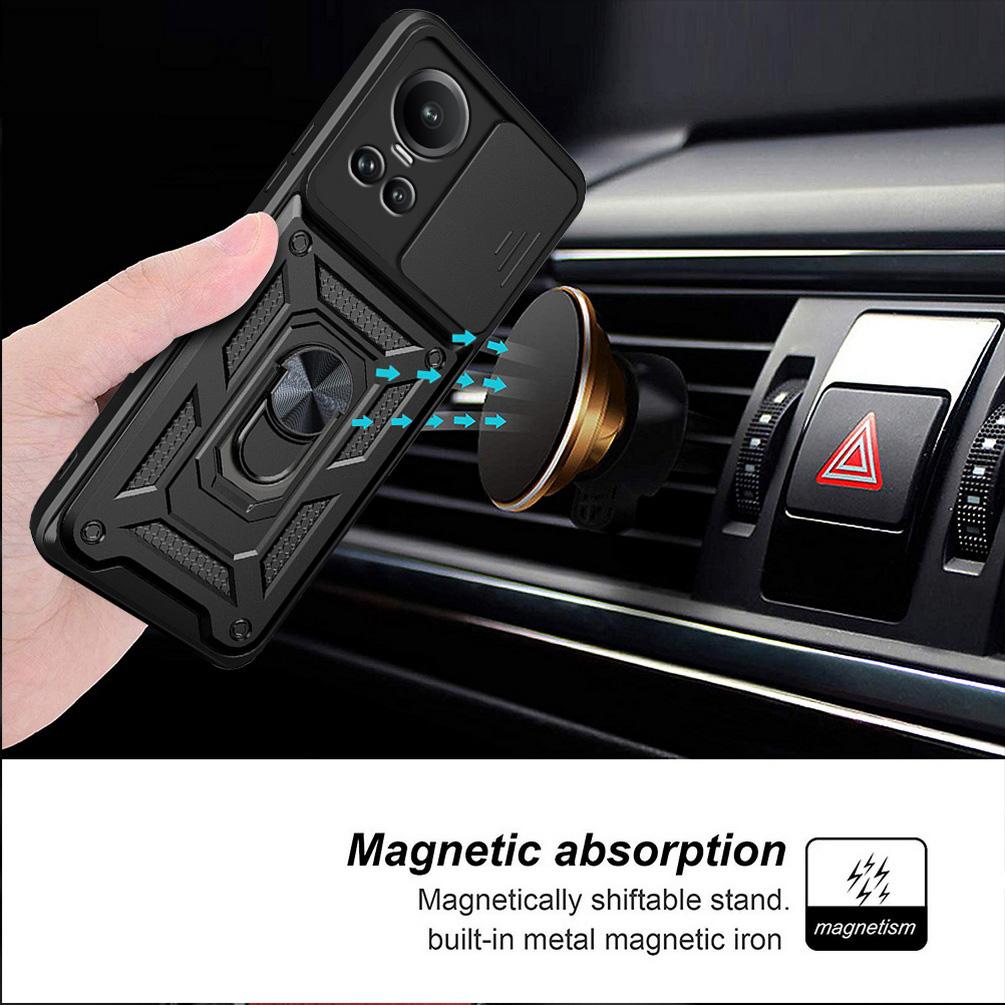 Ochranné pouzdro na fotoaparát pro Reno 10 Pro Reno 8T 8 Pro + 7 Pro 7Z 6 6Z 5 Reno 4 Lite OPPO Find X5 Lite X3 Armor Hybrid Ring Cover