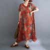 DIMANAF New 2026 Women Plus Size Summer Long Dress Sundress Beach Loose Casual Maxi Lady Floral Print Dress