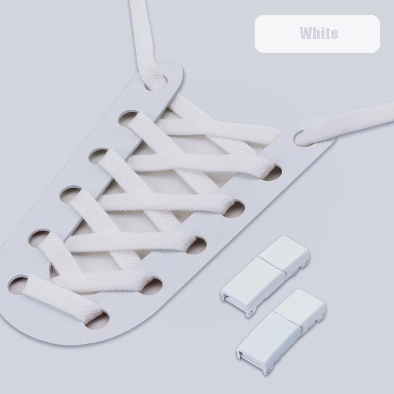 elastische veters metalen kruissluiting Veters zonder knopen kinderen volwassen sneakers snel aan en uit veterschoen accessoires 1 paar