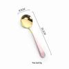 304 Stainless Steel Round Spoon - Coffee, Dessert, Children's Soup, Teaspoon, Household Tableware, Internet Celebrity Round Head Spoon.