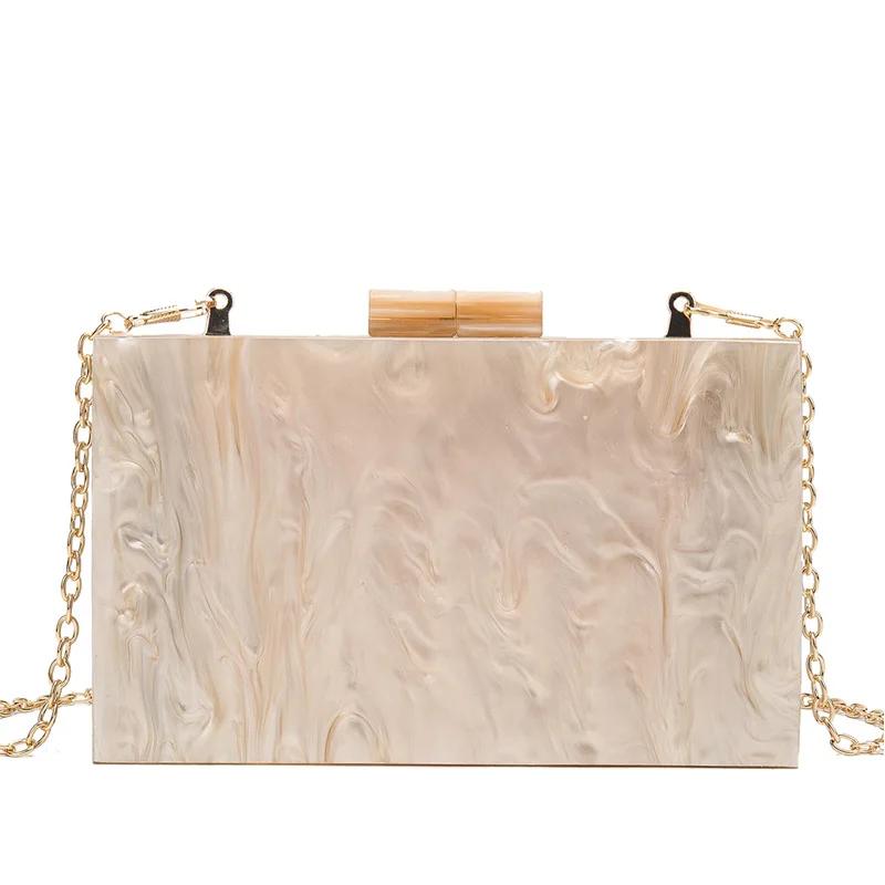 Luxury Designer Acrylic Box Handbags Glitter Rhinestones Diamond Evening Bag Wedding Party Clutch Purse Shoulder Messenger Bag