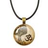 New Necklace Mandala Art Picture Rope Chain Glass Pendant Necklaces Sacred Geometry Yoga Om Fashion Jewelry Gift