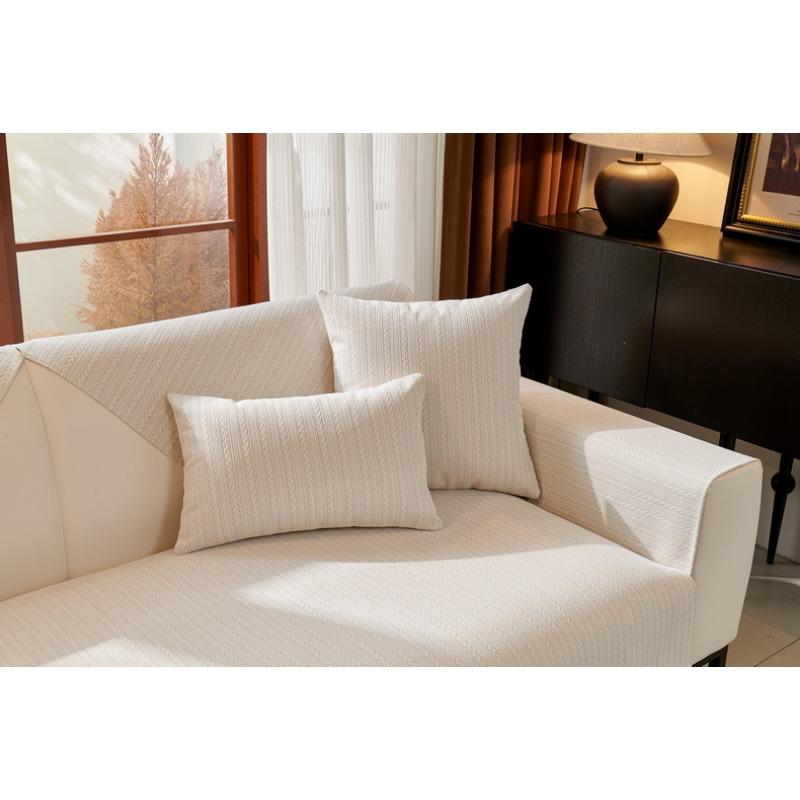 New High-end Light French Sofa Cushion, Universal Non-slip Sofa Cushion Cover for All Seasons, Light Luxury Sofa Cover Fabric
