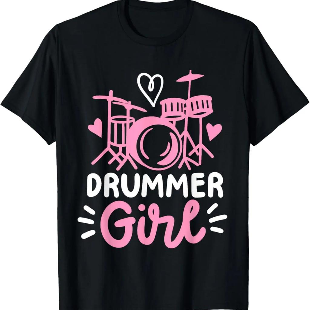 Drummer Drum Set Drumming Drummer Girl T-Shirt