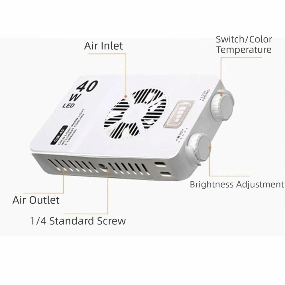 2800-9000K Handheld Fill Light With Fan LED Beauty Light Panel  Outdoor Photography