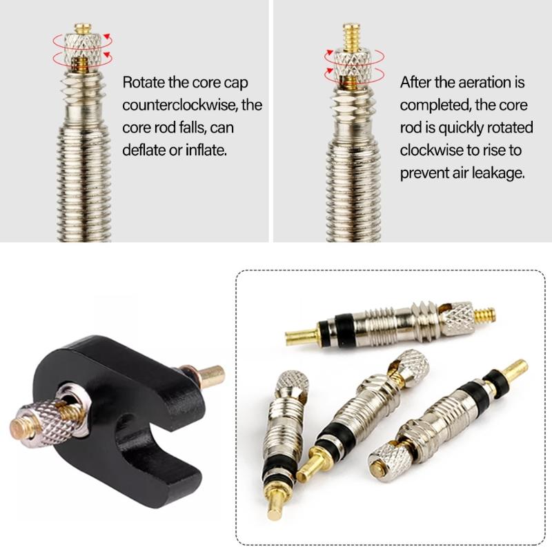 Solid Aluminum Alloys Tire Valves Bike Valves Extenders Cycling Valves Extenders for Mountain Bike