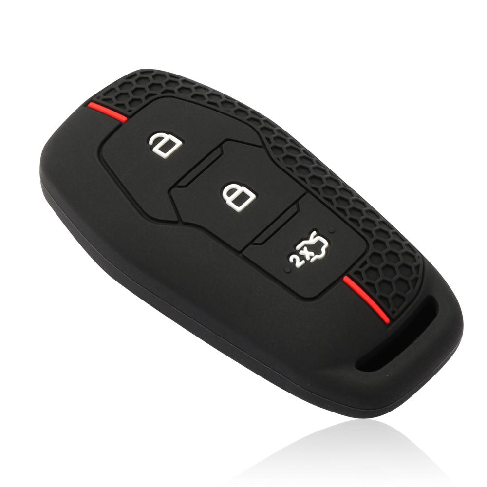 3 Button Silicone Car Remote Key Case For Ford Figo Mondeo 5 Ecosport Puma Fiesta Mk8 Everest Ranger Accessories Cover