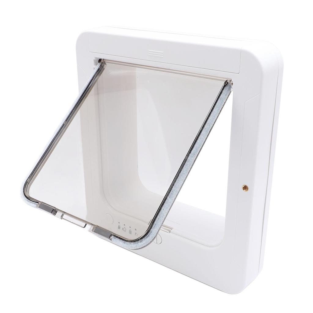 Microchip Cat Door Automatic Unlocking Weatherproof 210mAh Battery Controllable Entry Exit Pet Door