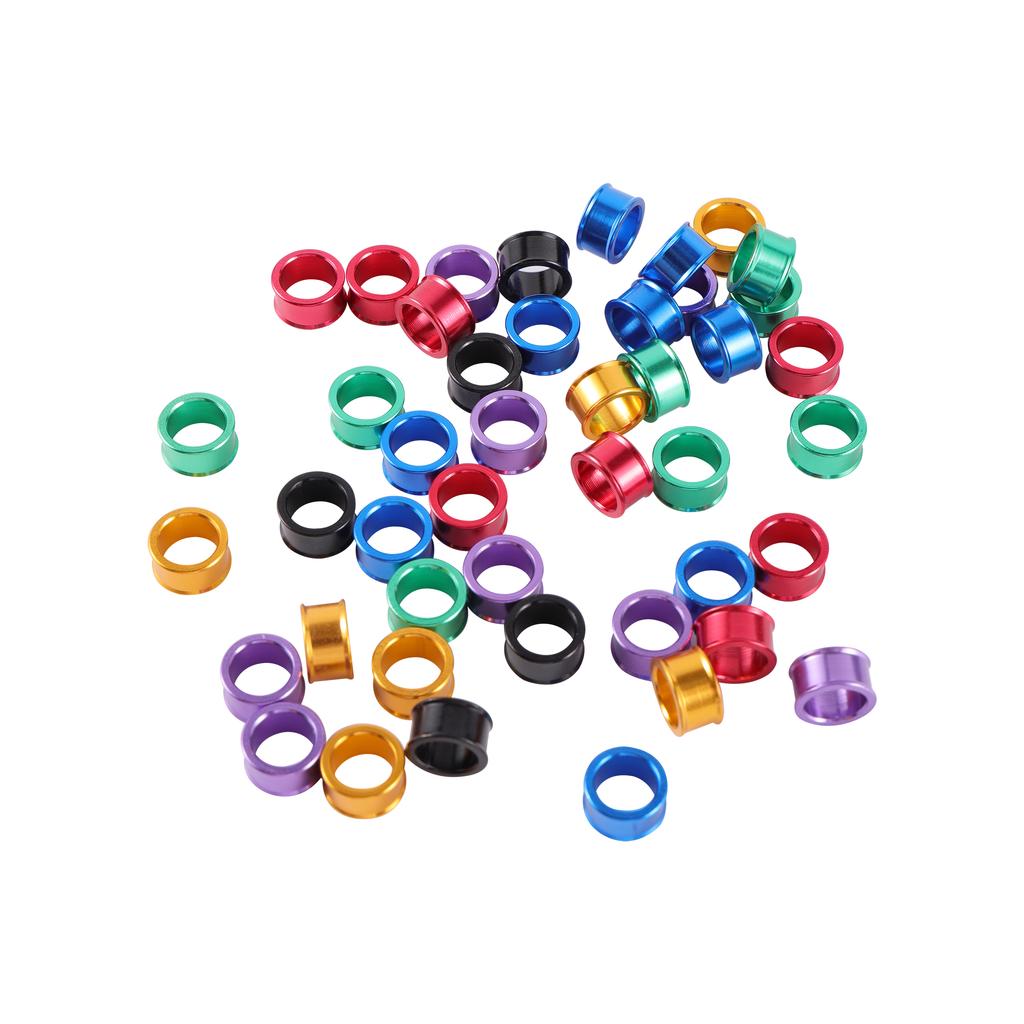 20 Peças 6 Cores Diâmetro Interno 8mm Altura 6mm Alumínio Enrolado Anel de Pé para Pombo Pássaro Ferramenta para Pássaro de Competição de Treinamento de Voo ao Ar Livre