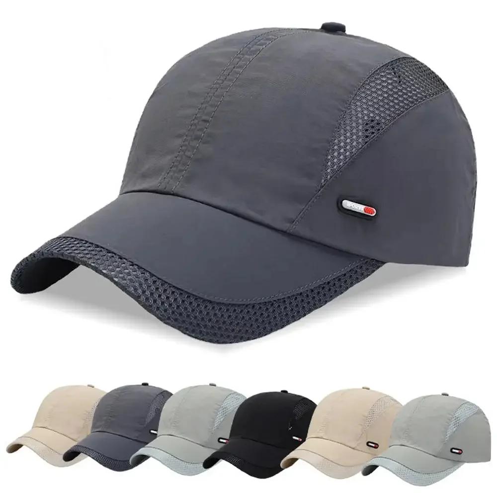 1Pcs Summer Quick Dry Baseball Cap Outdoor Sports Mesh Breathable Hat for Men Women Hiking Fishing Sunbonnet Golf Adjustable Cap
