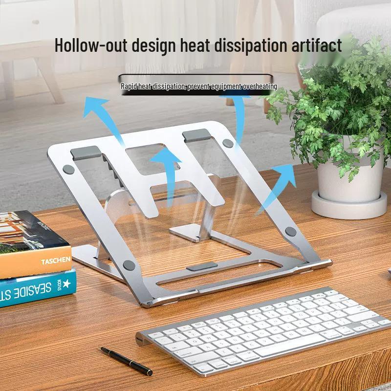 Portable Folding Laptop Stand with Adjustable Height and Cooling Feature for Desktops and Painting