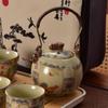Ru Kiln Hydrangea Flower Beam Pot Teapot Tea Ware Household Ceramic Tea Set Tea Making Single Pot Open Film Can Raise Teapot