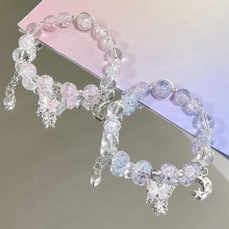 Nischendesign Super Fee Schmetterlingsarmband Für Frauen Exquisit Süß Perlen Quasten Elastisches Armband Schmuckzubehör Geschenke