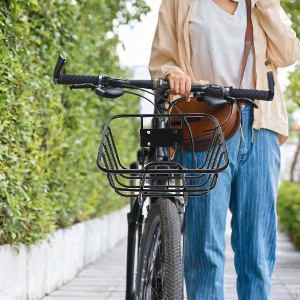 Bike Basket Sturdy Convenient, Storage, Wear Resistant Waterproof Replacement Frame Metal for