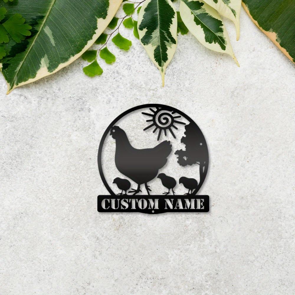 Metal Wall Art Vintage Farmhouse Decor Custom Tin Sign for Poultry Lovers Gift