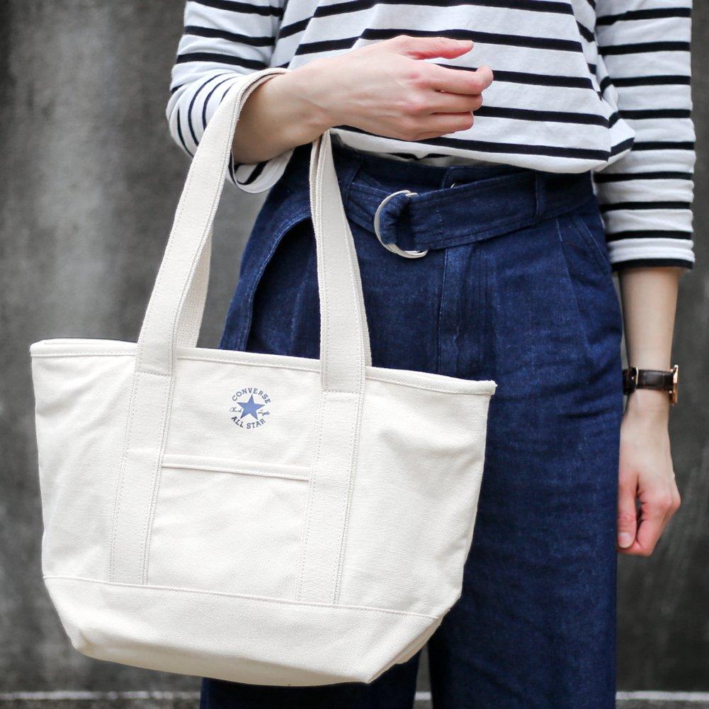 Converse Canvas Tote Bag, Medium, with dwear sticker, Canvas Tote Bag for Men and Women, TOKYO All Star (Navy, Medium)