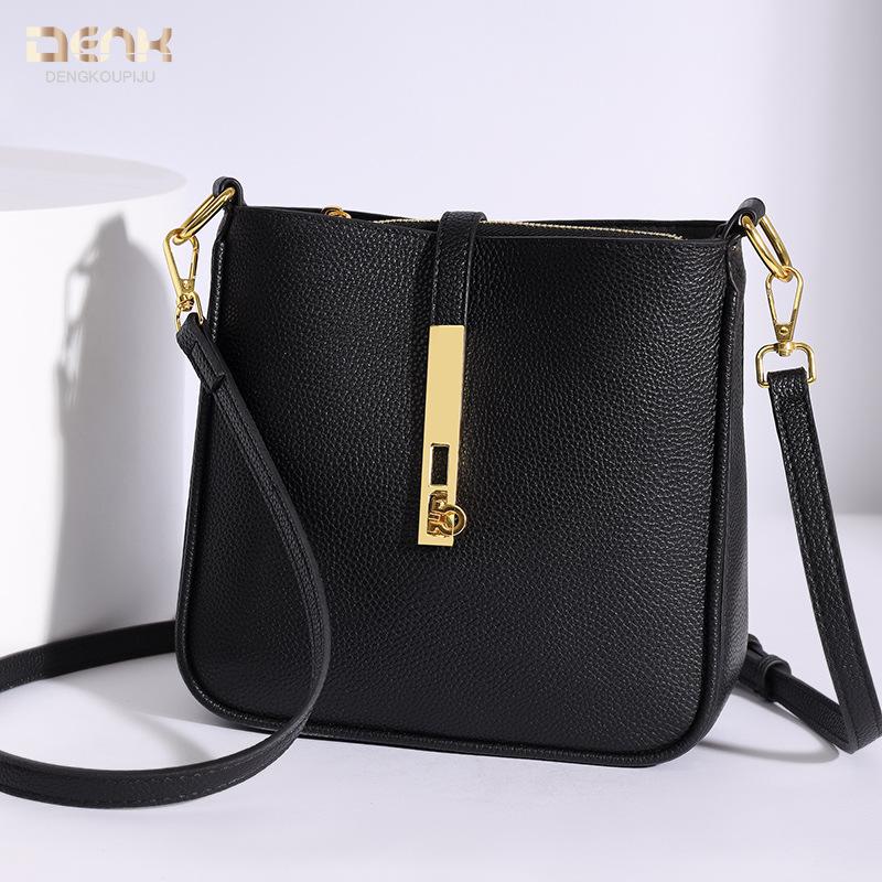 Genuine Leather Women's Bag Versatile Crossbody Bag Fashionable Shoulder Bag Underarm Bag Bucket Bag