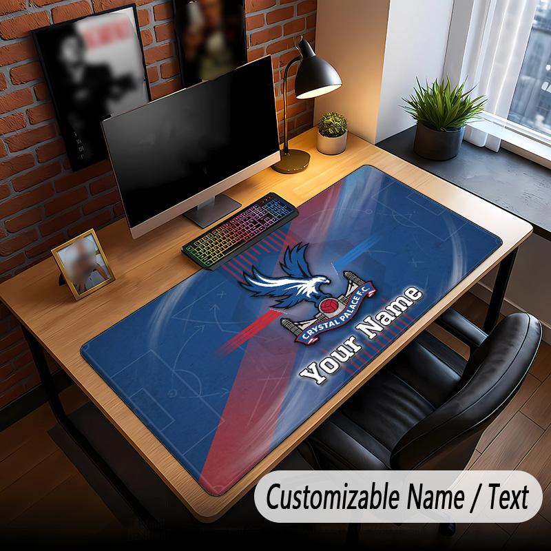 Large Mouse Pad Crystal Palace Print Custom Name Text Desk Mat for Office Gaming