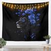 Red Rose And Lion Tapestry For Kids Boys Girls Large Black Lion Wall Art 3D Wild Animal Pattern Wall Hanging Blanket Romantic