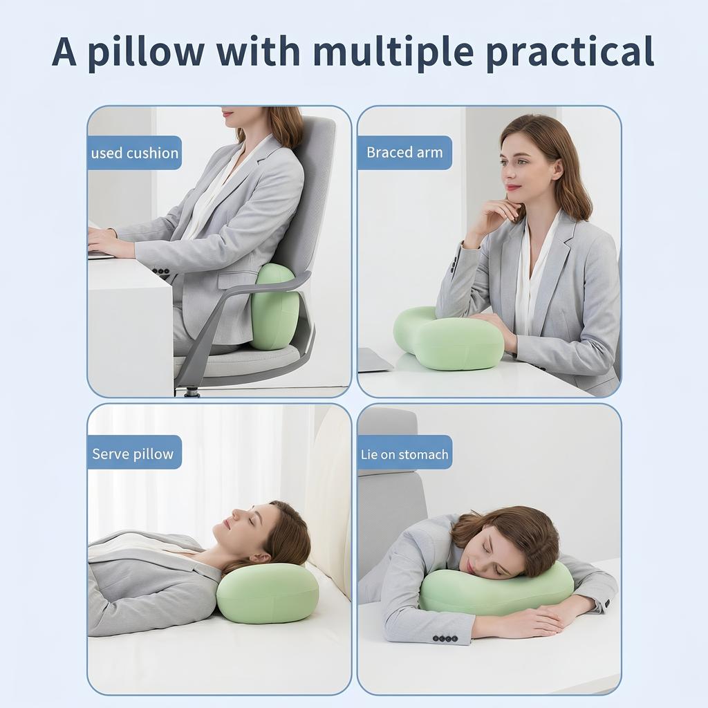 1pc Cooling silk multifunctional memory foam slow-rebound neck pillow relieves cervical pressure, slow-rebound memory foam support with ice silk