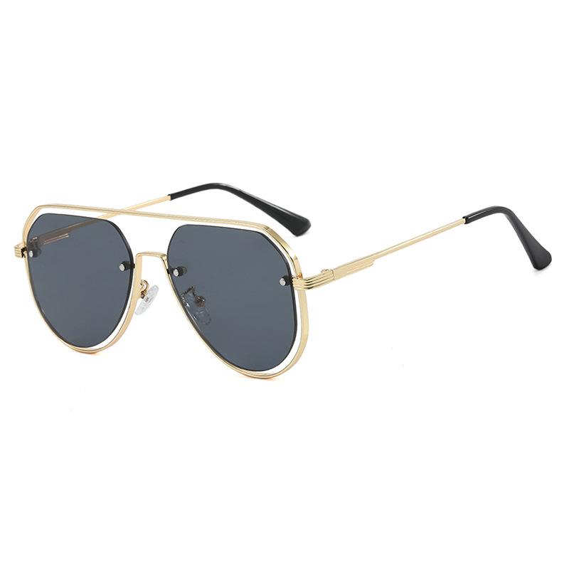 Hollow Metal Toad Frame Sunglasses Modern Retro Sunglasses Driving Casual Sunglasses