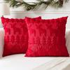 Christmas Plush Pillow Cover 18x18 Inch Decorative Throw Pillow Cover Winter Pillow