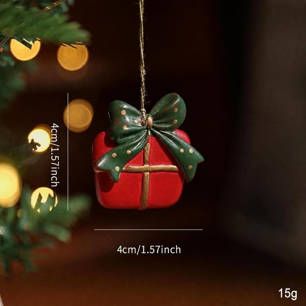 Resin Christmas Tree Hanging Pendant Gingerbread Man Christmas Decoration Xmas Tree Ornament Xmas