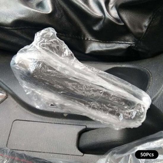50 шт. Одноразовые Универсальные Прозрачные Водонепроницаемые Чехлы на Руль Автомобиля Hand brake cover
