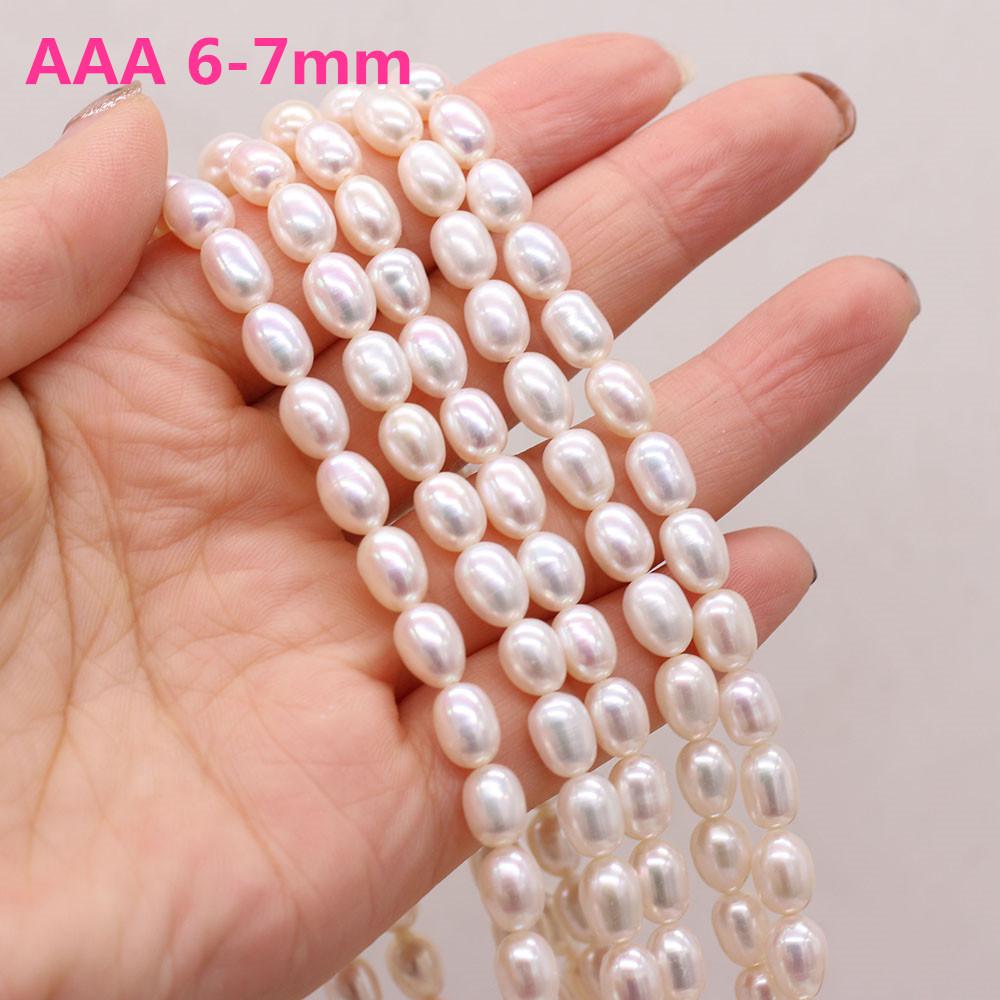 1 Sträng DIY Risformade Pärlor 2-7mm För Smyckestillverkning DIY Halsband Armband Örhängen Tillbehör Kedja 36cm