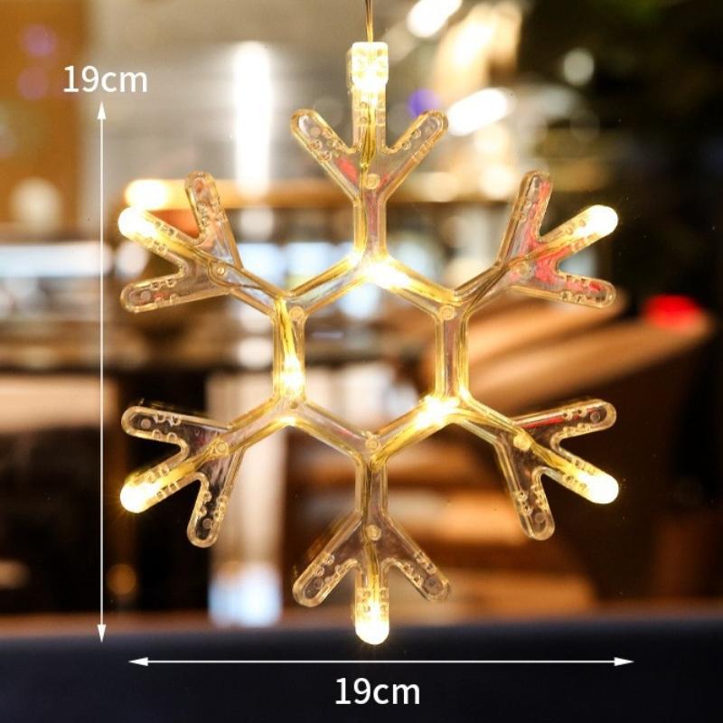 15PCS Christmas String Lights LED String Lights Suction Cup String Lights Showcase Window Decoration Festive Decoration Lights