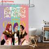 1 st K-Pop Demon Hunters Tryckt Vattentät Duschdraperi Sekretess Hängande Gardiner med 12 Krokar Flera Storlekar Maskintvättbar