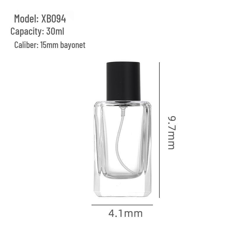 Bayonet Square Glass Perfume Bottle - Empty Decanting & Cosmetic Spray Packaging